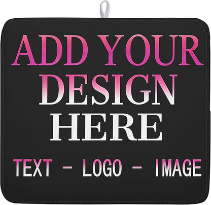 Custom Personalized Dish Drying Mat 16x18 Inch Customized Drying Mats by Kawani