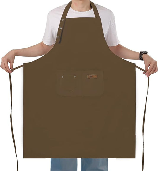 Yuubin Extra Large Aprons for Men Adjustable Button Apron by Unknown