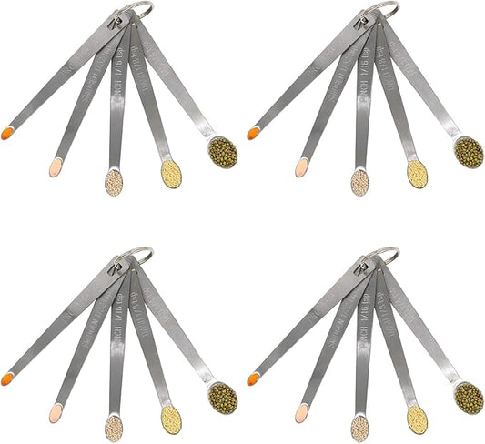4Pack Mini Measuring Spoons Set, Heavy Duty Stainless Steel Teaspoon by BERYLER