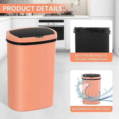 13 Gallon Trash Can, 50Liter Plastic High-Capacity Automatic Kitchen Trash Can - Image 6