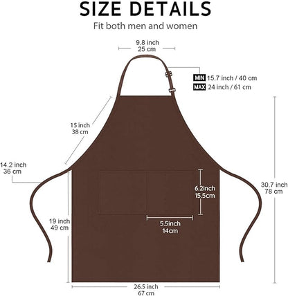 4 Packs Chef Apron, Waterproof Apron, Adjustable Aprons - Image 4