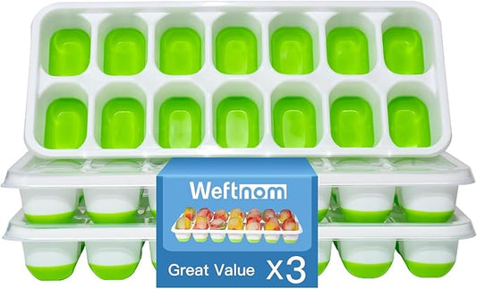 Ice Cube Tray, Ice Cube Trays for Freezer 3 Pack by WEFTNOM