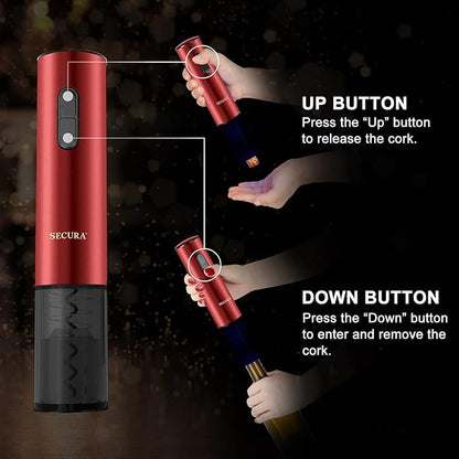 Secura Electric Wine Opener, Automatic Electric Wine Bottle Corkscrew Opener - Image 5