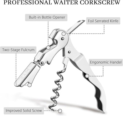 HYZ 2-Pack Wine Opener Waiter Corkscrew, Professional Wine Key - Image 2