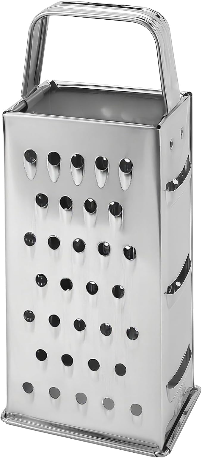 Stainless Steel Vegetable Grater, 4-Sided Portable Metal Grater, Cheese Grater by Unknown