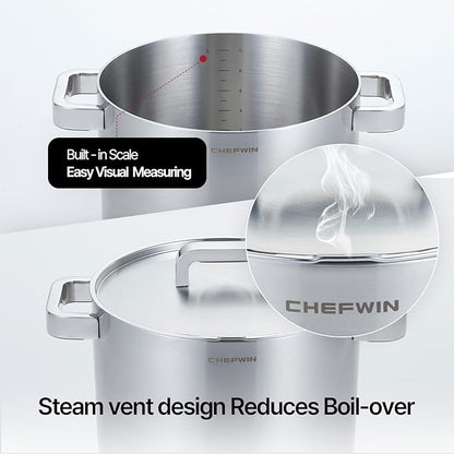 316 Stainless Steel 8.5 Quart Stock Pot - Image 7
