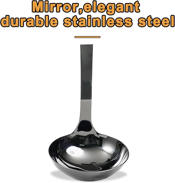 FJNATINH Stainless Steel Wok Spatula, Slotted Spatulas, Skimmer Ladle Tool Set - Image 9