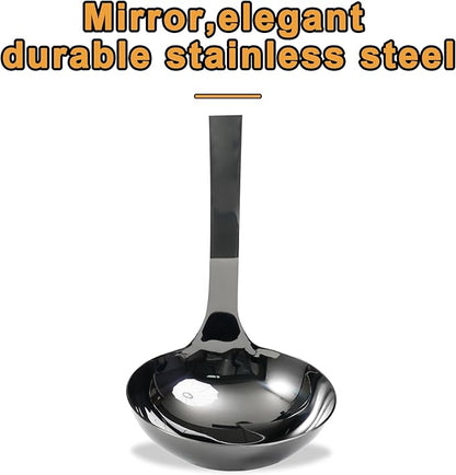 FJNATINH Stainless Steel Wok Spatula, Slotted Spatulas, Skimmer Ladle Tool Set - Image 9