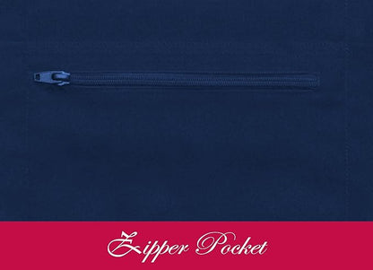 7 Pockets Server Aprons with Zipper Pocket - Image 2