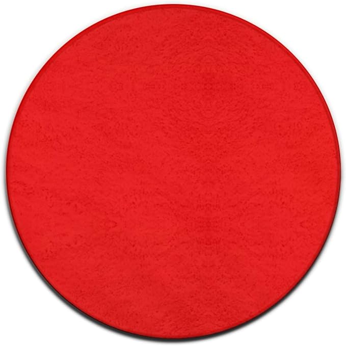 Machine Washable Modern Round Area Rug, Room Sofa Yoga Soft Round Carpet by Meaudiwes