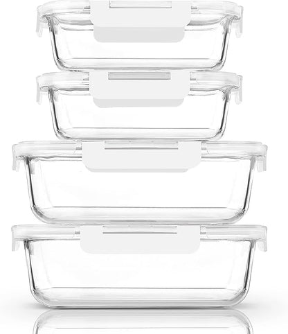 Extra Large Glass Food Storage/Baking Containers Set by MMCIRCO