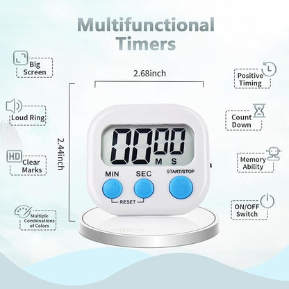 12 Pack Digital Kitchen Timer Magnetic Digital Timer - Image 2
