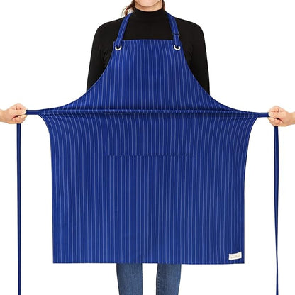 ROTANET Stripe Stretch Apron for Men Women Chef Big and Tall Large Striped by ROTANET