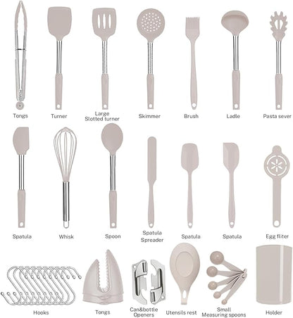 Silicone Kitchen Cooking Utensils Set - Image 4