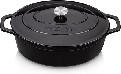 vancasso Enameled Cast Iron Oval Dutch Oven, 9.3 Quart by vancasso