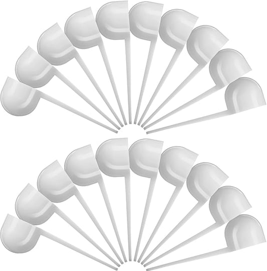 Patelai 20 Pack 15ml/15cc Plastic Tablespoon White Measuring Spoons Long Handle by Patelai