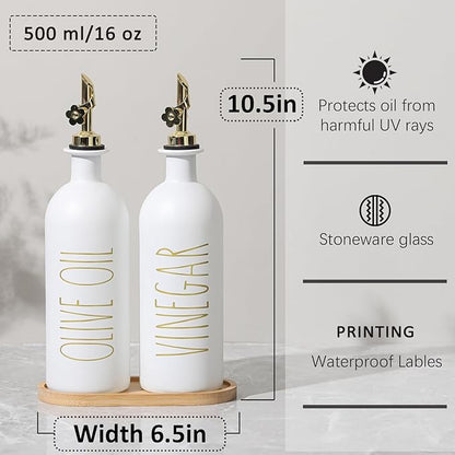 HOMCDALY 16oz Olive Oil Dispenser Bottles - Image 3