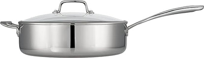 Tramontina Tri-Ply Clad Stainless Steel 6-Quart Saute Pan - Image 2