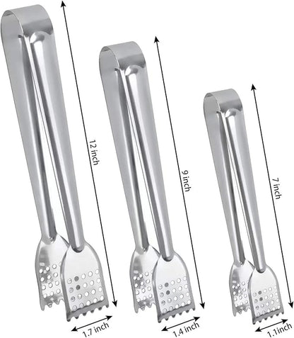 8 Pack 7-Inch Stainless Steel Serving Tongs, Mini Buffet Tongs - Image 8