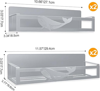 Magnetic Spice Rack for Refrigerator, 4 Pack Metal Magnetic Shelf Organizer for - Image 8