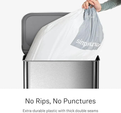 simplehuman Code Q 60 Count, Dispenser Pack Custom Fit Liners, Drawstring Trash - Image 3