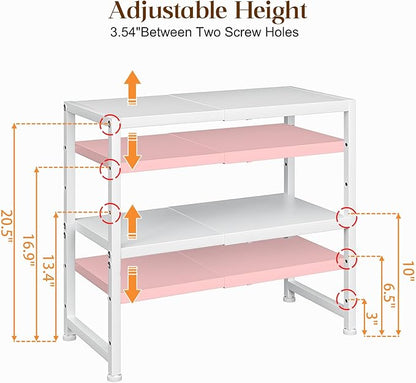 2-Tier Expandable Kitchen Storage Shelf, 150LBS Heavy Duty Metal Shelving Units - Image 3