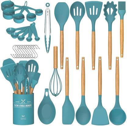 Umite Chef Kitchen Cooking Utensils Set, Silicone Kitchen Gadgets Utensil Set by UmiteChef