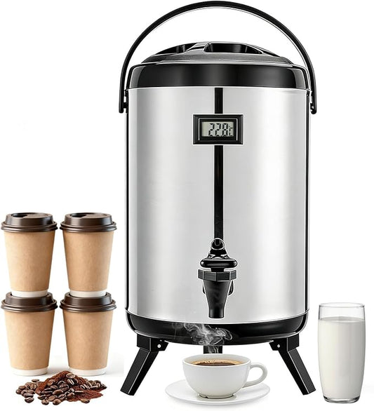 3.2 Gal/12L Non-Electric Insulated Beverage Dispenser, Stainless Steel Thermal by Unknown