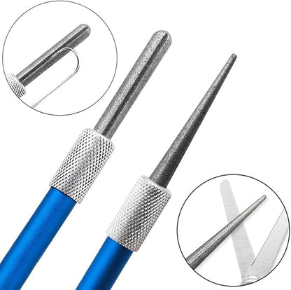 Wolfride 2Pcs Serrated Knife Sharpener, Retractable Diamond Sharpening Rod - Image 7