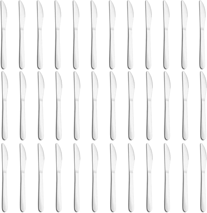 36-Piece Butter Knives, Dinner Knife Set, Food Grade Stainless Steel Table Knife by Gymdin