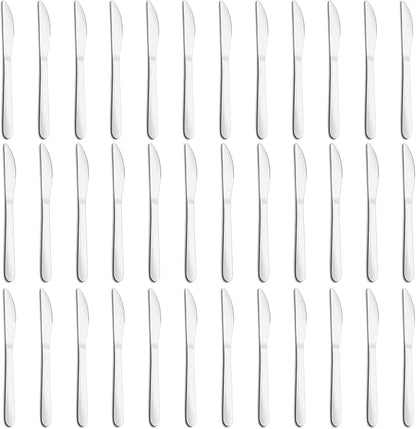 36-Piece Butter Knives, Dinner Knife Set, Food Grade Stainless Steel Table Knife by Gymdin
