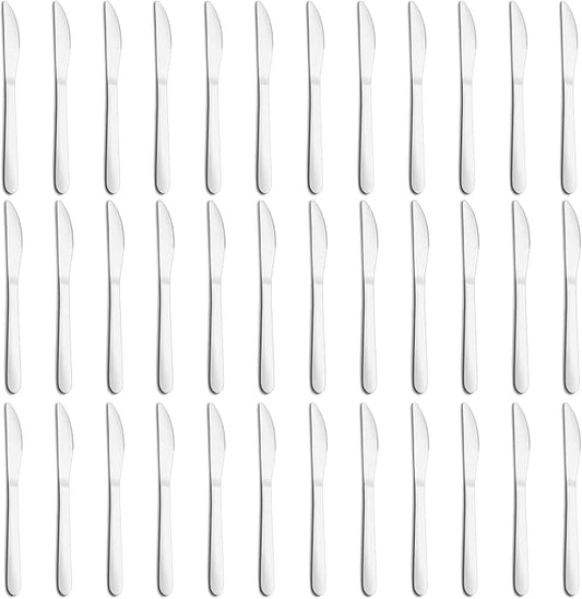 36-Piece Butter Knives, Dinner Knife Set, Food Grade Stainless Steel Table Knife by Gymdin