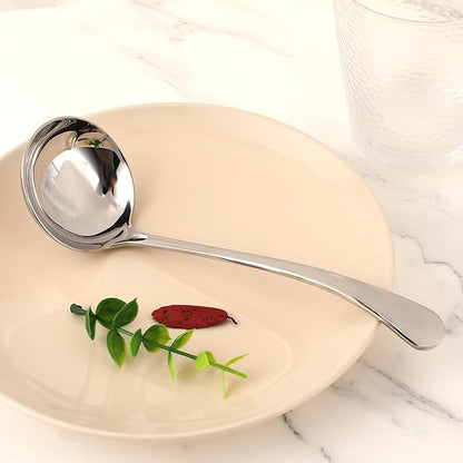 7.9 Inch Silver Small Gravy Soup Ladle Small Ladle Gravy Ladles 18/10 Stainless - Image 3