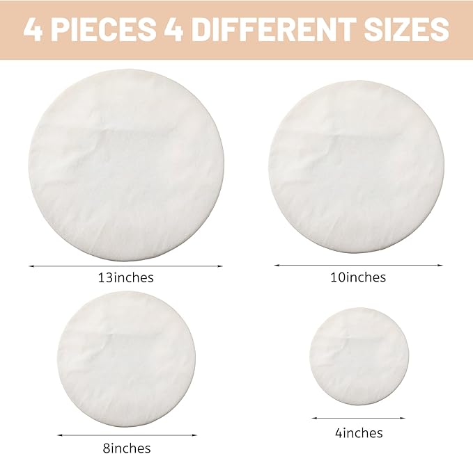 Set of 4 Reusable Cotton Bowl Covers - Image 2
