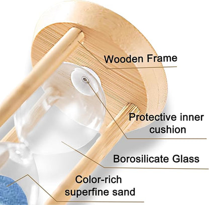 10 Minute Sand Timer, 10 Min Wooden Hourglass, Wood Mini Sand Clock, Ten Minute - Image 4