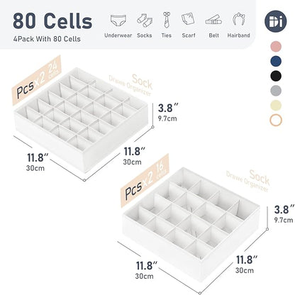 Joyoldelf Drawer Organizer 4 Pack - Image 2