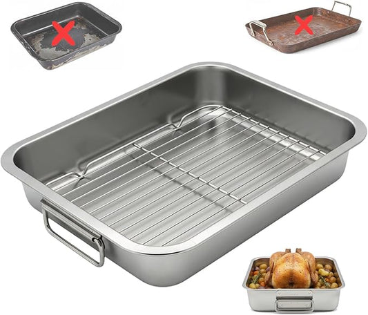 Stainless Steel Roasting Pan by Unknown