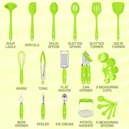 Kaluns Silicone Kitchen Utensils Set 24 Pcs Silicone Cooking Utensils Set - Image 2