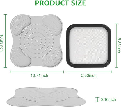 2Pcs Silicone Heat Resistant Mat & Splatter Shield, Foldable Silicone Mat and - Image 2