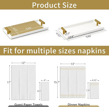 STWWO Napkin Holder for Bathroom, Guest Towel Holder Tray for Bathroom - Image 5