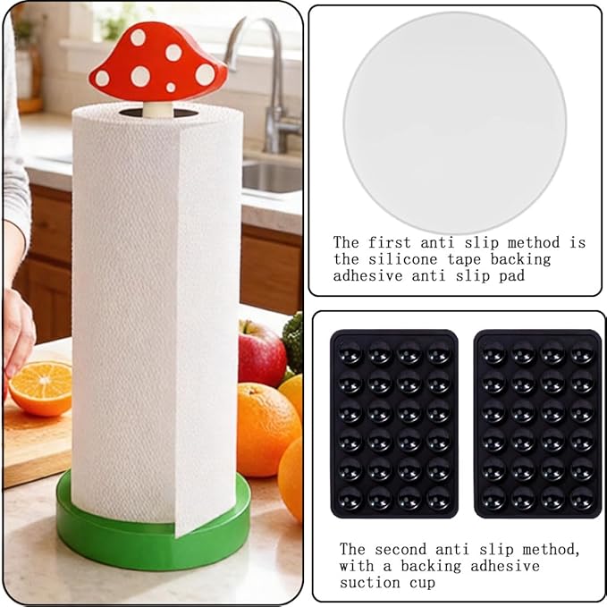 Modern Wooden Paper Towel Holder Stand - Image 5