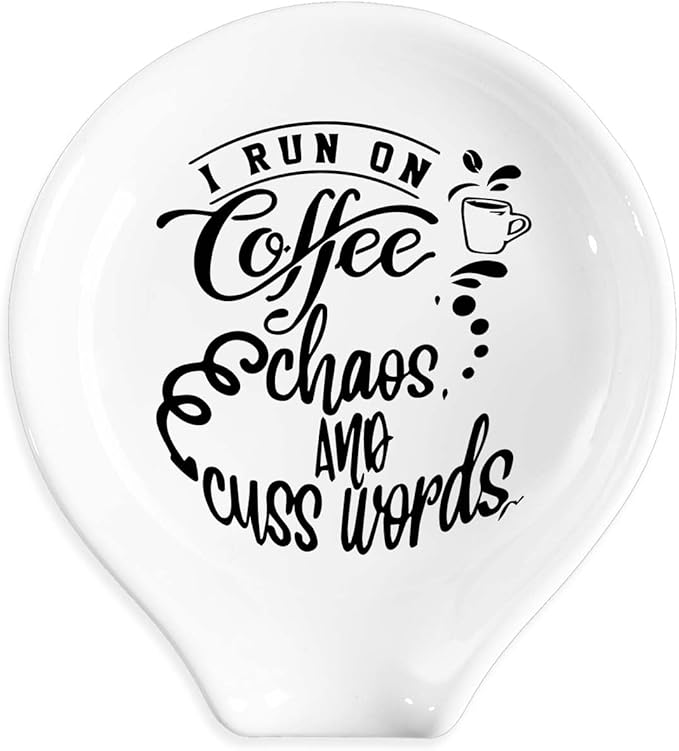 Funny Coffee Spoon Holder-Coffee Spoon Rest-Cafe Bar Station Accessories-I Run by Unknown