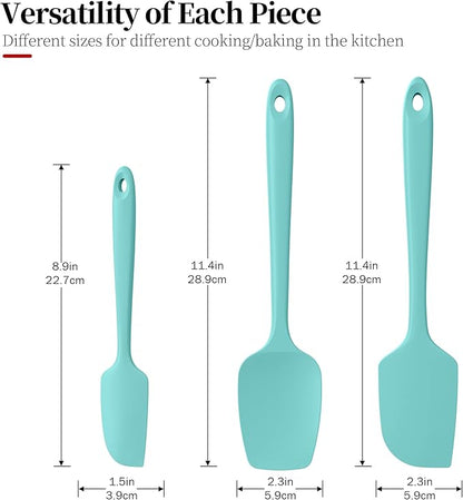 Heat Resistant Silicone Spatula Set of 3, Luxiwise 600ºF High Temp Baking - Image 2