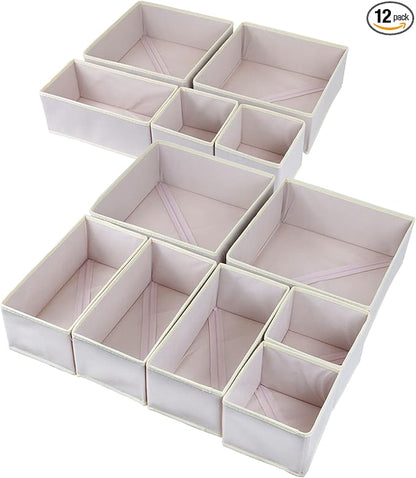 Fordonral 12 Pack Drawer Organizer Clothes, Foldable Fabric Dresser Organizer by Fordonral