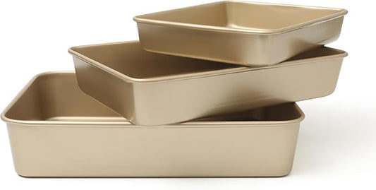 Martha Stewart Gallen 3-Piece Baking Pan Set – 13", Ceramic Nonstick, Carbon by MarthaStewart