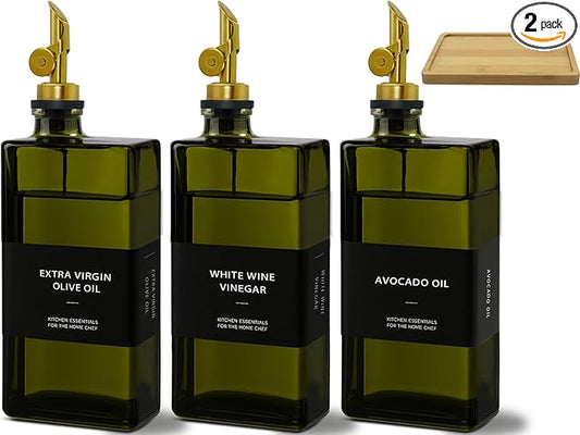 Olive Oil Dispenser Bottle for Kitchen by Gelury