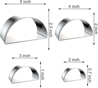 Half Circle Semicircle Cookie Cutter Set Large - Image 2