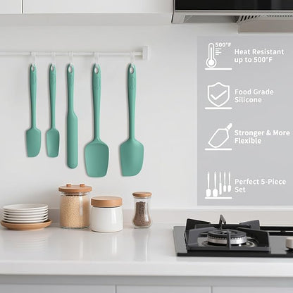 Coukre Silicone Spatula Set of 5, High Temperature Resistant, Food Grade - Image 4