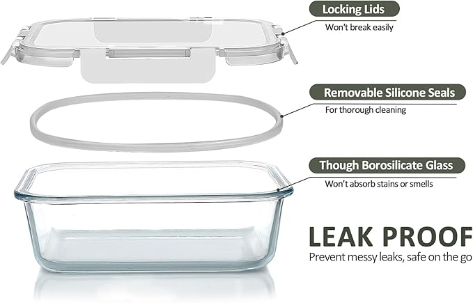 24-Piece Glass Food Storage Containers - Image 3