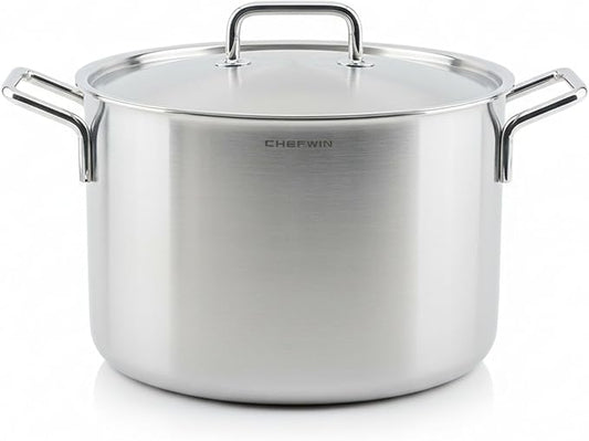 316 Stainless Steel 12.7 Quart Heavy Duty Stock Pot by CHEFWIN
